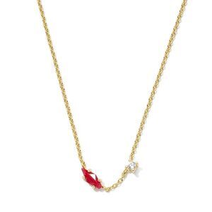 Kendra Scott -  Meridith Small Pendant Necklace - Red Red